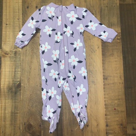 3 for $15 / Joe Fresh purple floral zip PJs - Picture 1 of 3